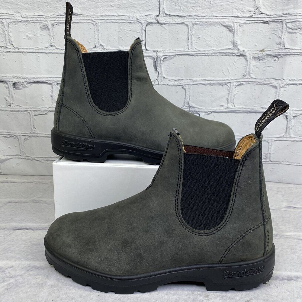 Blundstone 587 Classics Rustic Black Chelsea Boots Unisex Men 6.5 Women 8.5
